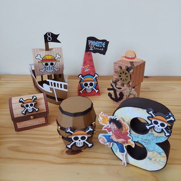 Kit Festa Infantil Marrom One Piece