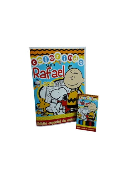 Kit Pintura Lembrancinha Colorir Giz de Cera Snoopy