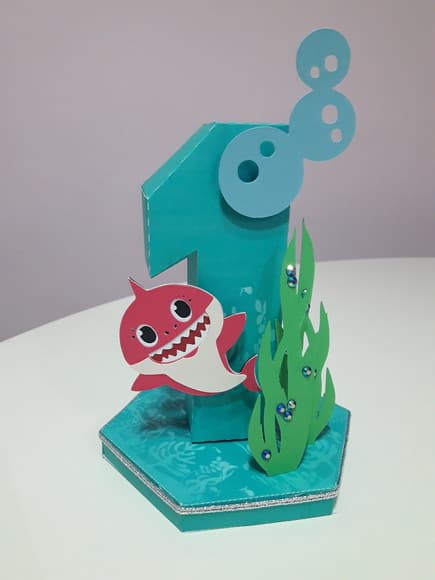 Número 3d Baby Shark
