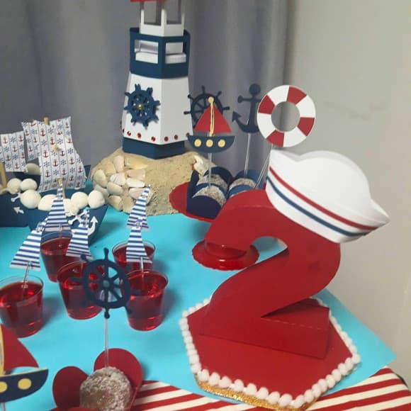 Número 3d Luxo Marinheiro