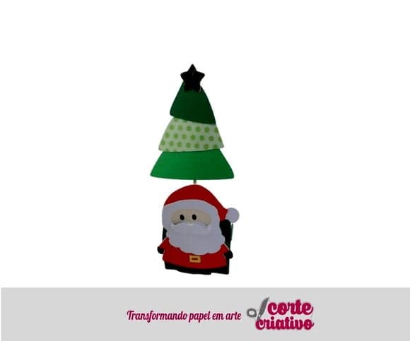 Decoração de Natal Forminhas com Topper Papai Noel Natal