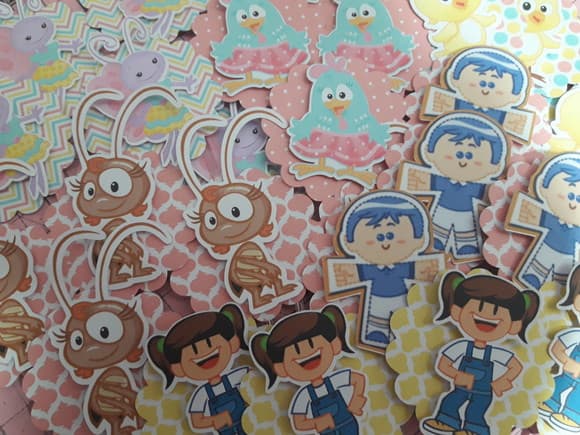 Topper Galinha Pintadinha Candy Color