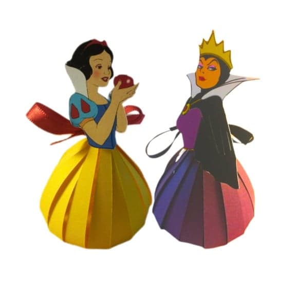 Porta Bombom Malévola e Branca de Neve