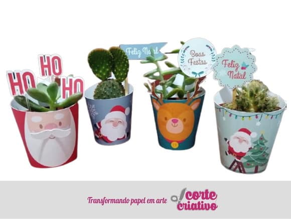 Rótulos para Suculentas Lembrancinha de Natal