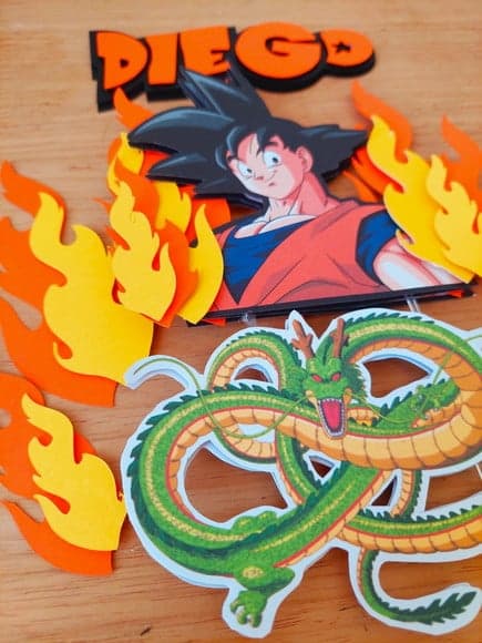 Topo de Bolo Dragon Ball