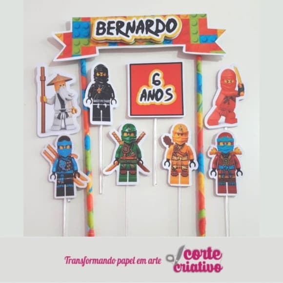 Topo de Bolo Ninjago