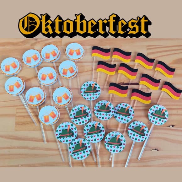 Topper Docinho Cupcake Oktoberfest