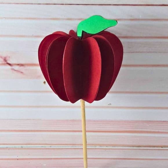 Topper Maça 3d Branca de Neve